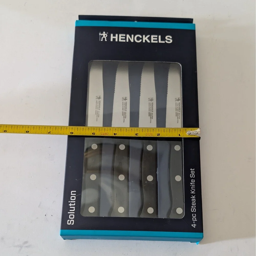 Henckels Solution 4pc Steak Knife Set Stainless Steel Serrated 17551-000